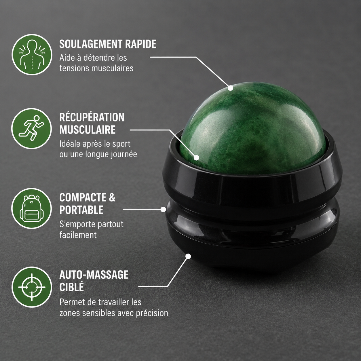 Balle d’Auto-Massage – Soulagement Musculaire Immédiat
