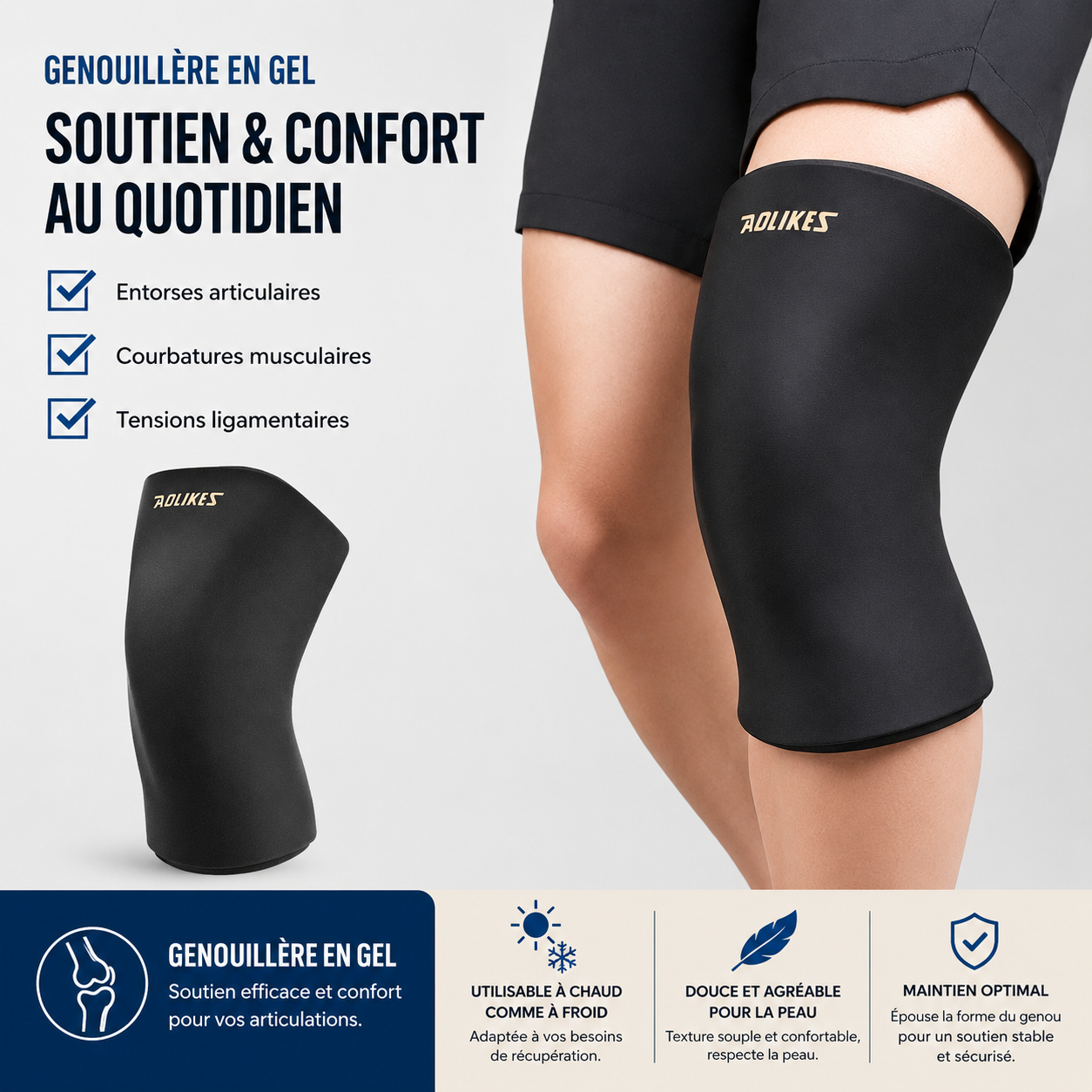 Genouillère Chaud/Froid Nova+ — Compression Double Action