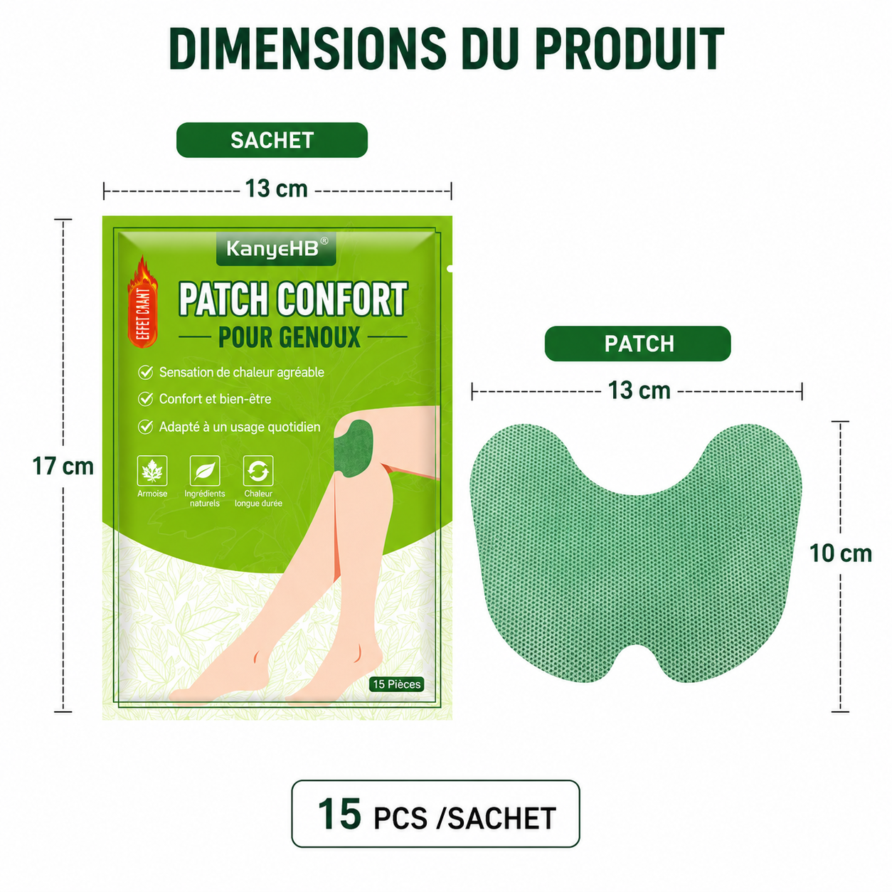 Patch Antidouleur Genou Nova+ — Soulagement Ciblé