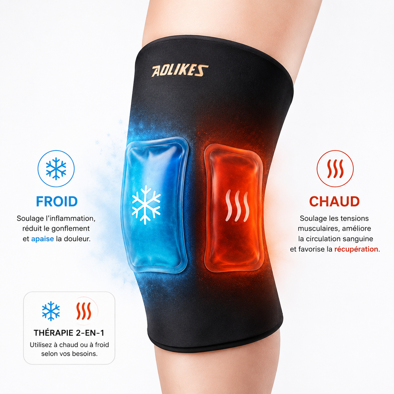 Genouillère Thermique Nova+ — Chaud & Froid pour accompagner la récupération du genou