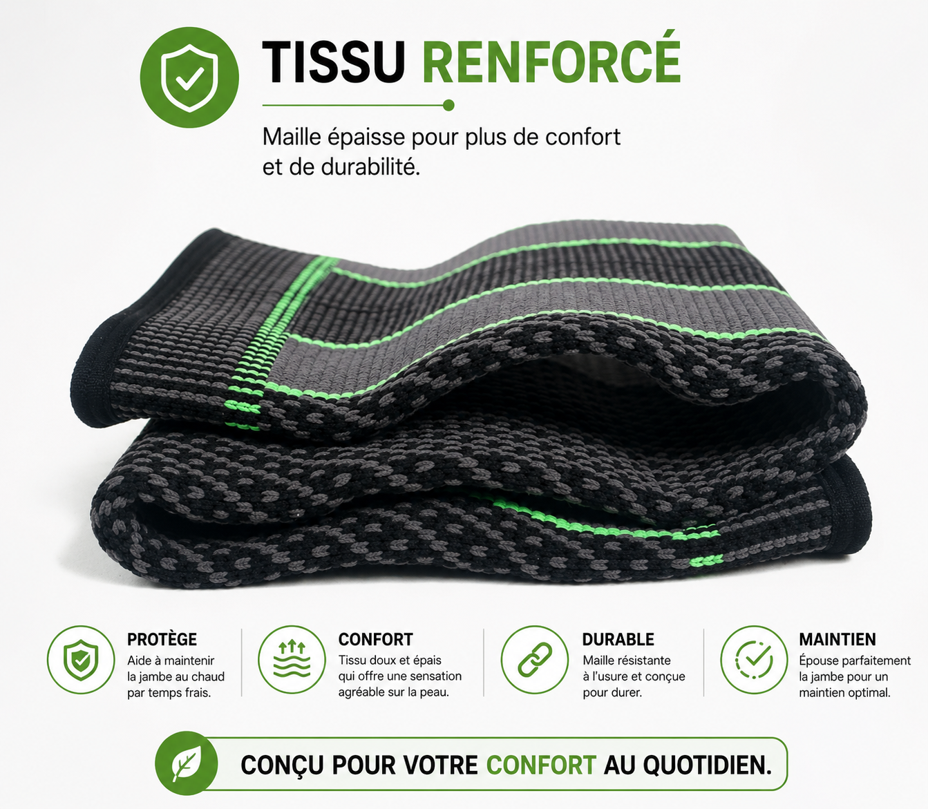 Manchon de Compression Jambe Complète Nova+ — Cuisse, Genou & Mollet
